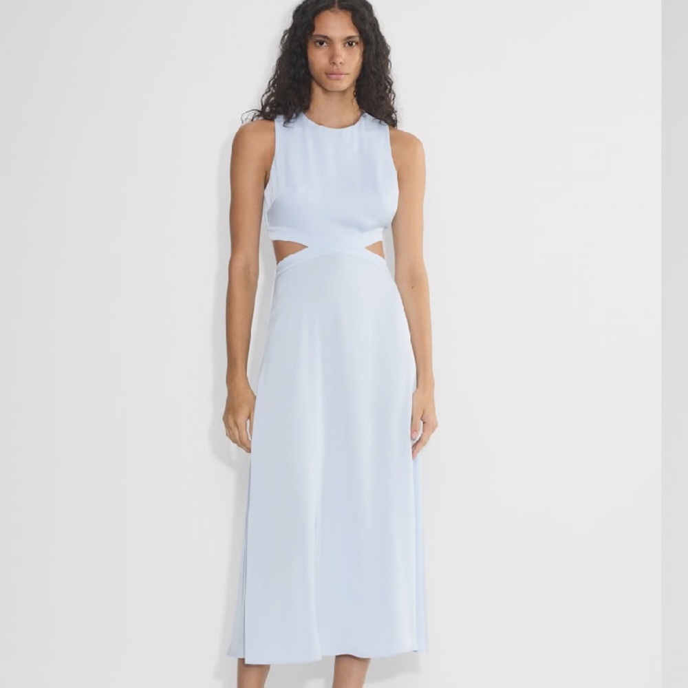 NWT Aritzia Blue Halter Satin Maxi Dress-NWT